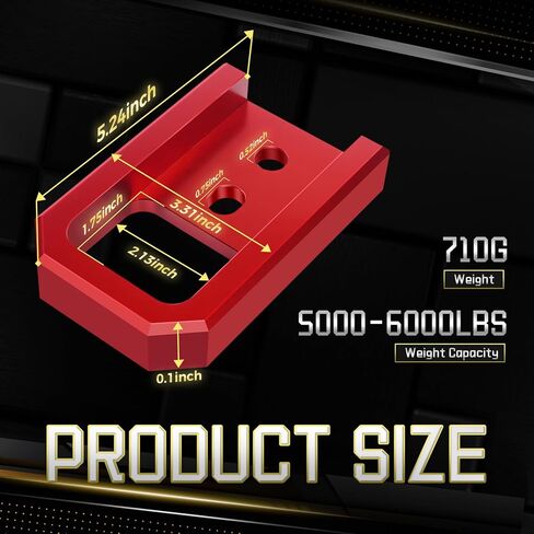 خطافات السحب الأمامية متوافقة مع 4 عداء 2025-2026/تويوتا تاكوما 2024-2026/لاند كروزر 250 2024-2025، ملحقات خطافات السحب تاكوما T6061 ألومنيوم، مسمار مباشر بوزن 6000 رطل، قطعتان باللون الأحمر in Kuwait