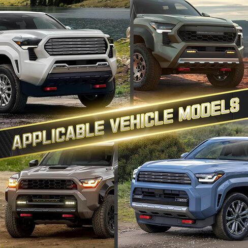 خطافات السحب الأمامية متوافقة مع 4 عداء 2025-2026/تويوتا تاكوما 2024-2026/لاند كروزر 250 2024-2025، ملحقات خطافات السحب تاكوما T6061 ألومنيوم، مسمار مباشر بوزن 6000 رطل، قطعتان باللون الأحمر in Kuwait