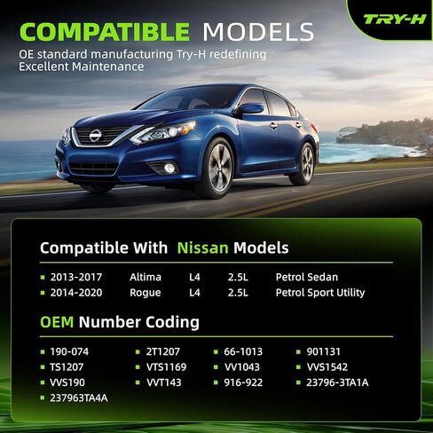 916-922 Variable Valve Timing VVT Oil Control Solenoid Fits for Select Nissan Models Altima Rogue Replace# 237963TA4A 190-074 2T1207 66-1013 901131 VVS1542 23796-3TA4A in Kuwait