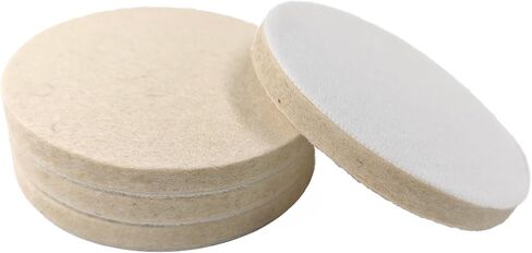 pson 4Pcs 5 Inch Wool Felt Polishing Pad, Buffing Wheels Polish Pad with Flocking Hook & Loop Backing for Random Orbital Sander, Fine Polishing in Saudi Arabia