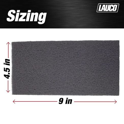 وسائد LAUCO مقاس 11.43 سم × 22.86 سم رمادي (فائقة النعومة) وسادات جرجر للأغراض العامة، صندوق مكون من 25 ورقة - الجرجرة، والتجفيف، والصنفرة، والطلاء التمهيدي للخدش - إعداد السطح لجسم السيارات in Kuwait