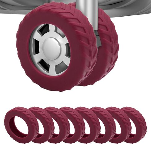 Luggage Wheel Covers Suitcase Wheel Protectors for Dual-Wheeled Luggage Suitcase WineRed in Saudi Arabia