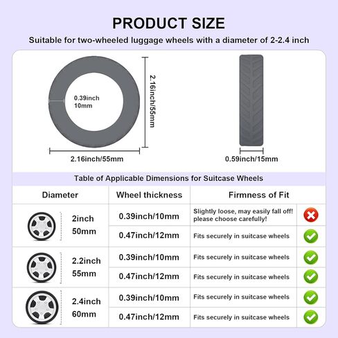 Luggage Wheel Covers Suitcase Wheel Protectors for Dual-Wheeled Luggage Suitcase WineRed in Saudi Arabia