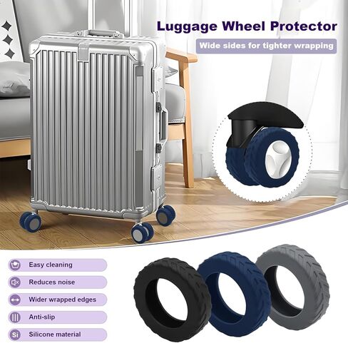 Luggage Wheel Covers Suitcase Wheel Protectors for Dual-Wheeled Luggage Suitcase WineRed in Saudi Arabia