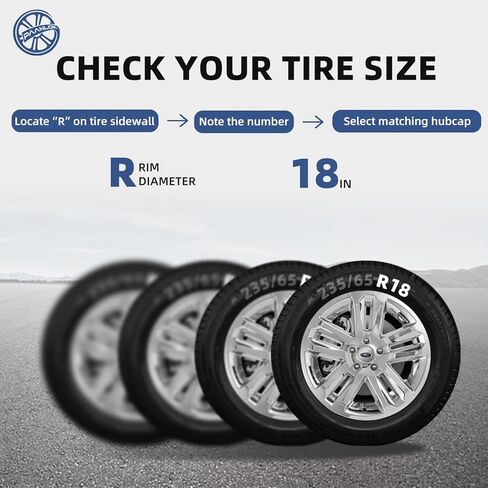 أغطية محورية مقاس 18 بوصة متوافقة مع Ford Explorer 2011-2019، تناسب عجلات OEM المصنوعة من خليط معدني #42611-0R020، 4 قطع من ABS باللون الفضي الكروم، تصميم بديل مباشر مقاوم للصدأ in Kuwait