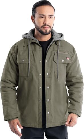Wrangler Men's Hooded Quilted Shirt Jacket in Saudi Arabia