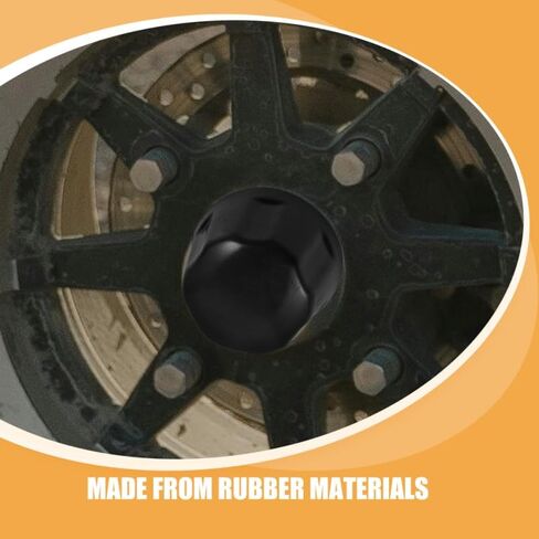 Rubber Dust-Proof Cap Cover for ATV Wheel Hub 2.17X1.57X1.38In Hubcaps Rim Protection for 110-250Cc Quad Go- Accessories in Saudi Arabia