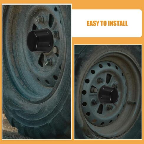 Rubber Dust-Proof Cap Cover for ATV Wheel Hub 2.17X1.57X1.38In Hubcaps Rim Protection for 110-250Cc Quad Go- Accessories in Saudi Arabia