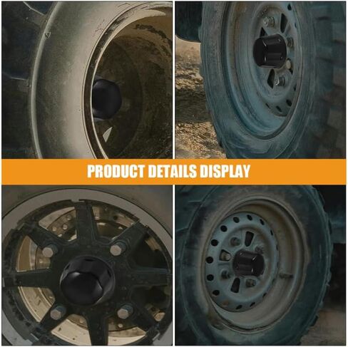 Rubber Dust-Proof Cap Cover for ATV Wheel Hub 2.17X1.57X1.38In Hubcaps Rim Protection for 110-250Cc Quad Go- Accessories in Saudi Arabia