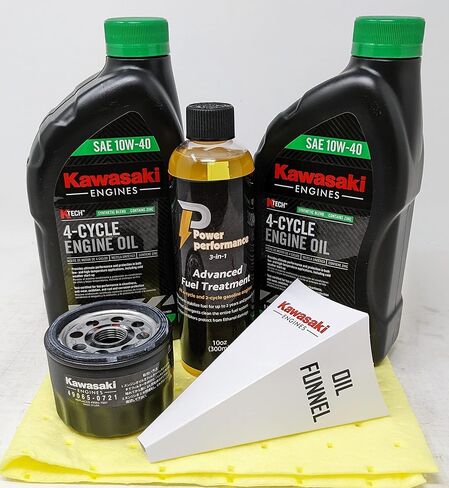 Kawasaki Genuine 49065-0721 Oil Change Kit w/Yellow Oil pad Funnel 10W-40 Oil and Fuel Treatment in Saudi Arabia