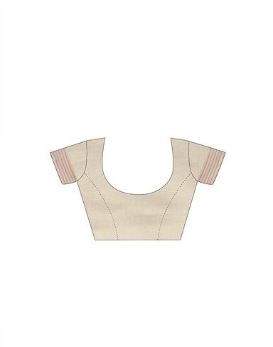 Women's Cotton Jacquard Saree with Unstitched Blouse Piece in Kuwait