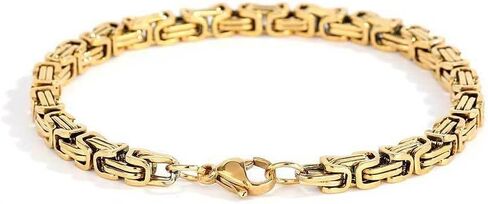 Byzantine Bracelet Suitable for Men and Women 18K Gold Bracelet Fashion Accessories 4mm Mesh Bracelet Birthday/Valentine's Day/Christmas Gift in Saudi Arabia