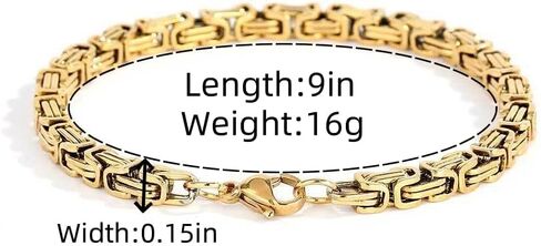 Byzantine Bracelet Suitable for Men and Women 18K Gold Bracelet Fashion Accessories 4mm Mesh Bracelet Birthday/Valentine's Day/Christmas Gift in Saudi Arabia