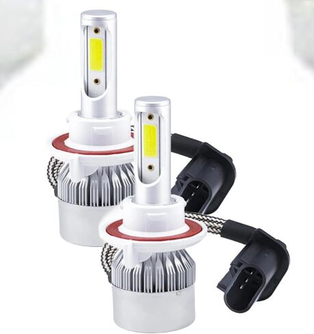 C6 LED Headlight Bulbs H13/9008, 3800 Lumens, 6500K, 36W with Cooling Fan, 2-Pack, car truck plug and play in Saudi Arabia