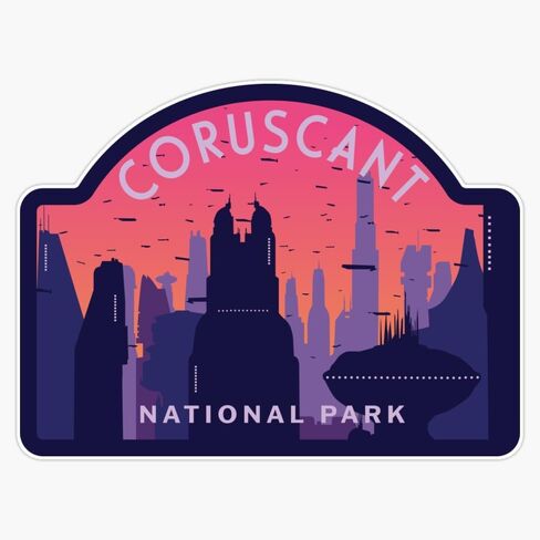MAGNET Coruscant National Park Magnetic Vinyl Sticker Decal Magnet 5" in Saudi Arabia