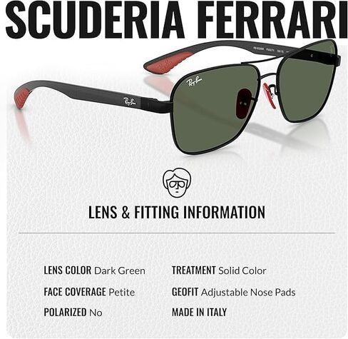 نظارات شمسية Ray-Ban RB8336M SCUDERIA FERRARI COLLECTION مربعة الشكل للرجال والنساء مع مجموعة نظارات RAYBAN الرسمية in Kuwait