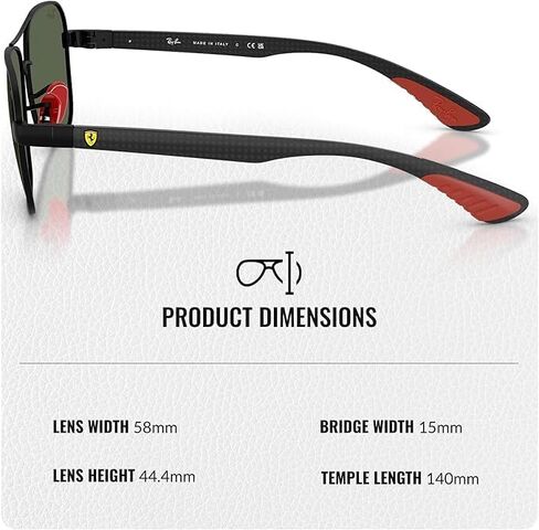 نظارات شمسية Ray-Ban RB8336M SCUDERIA FERRARI COLLECTION مربعة الشكل للرجال والنساء مع مجموعة نظارات RAYBAN الرسمية in Kuwait