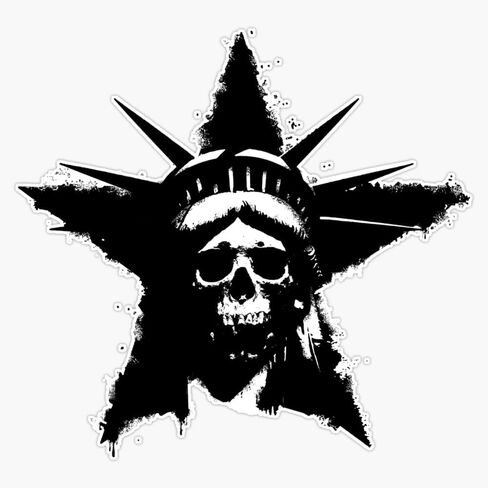 Statue of Liberty Skull Sticker Vinyl Decal Bumper Sticker 5" in Saudi Arabia