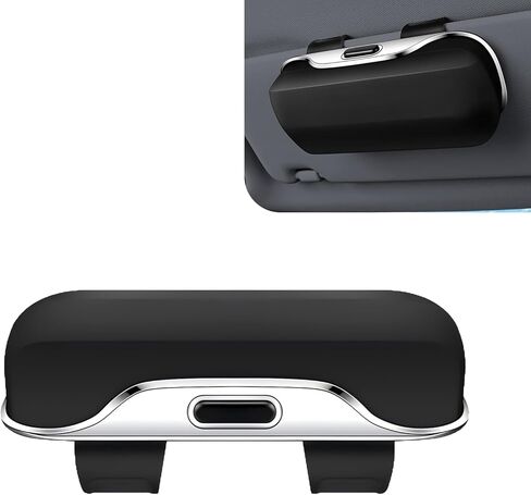 Car Visor Sunglass Holder, Multifunctional Sunglass Holder for Car with Clips, Universal Sun Visor Storage Accessories, for Most Car, SUVs, Trucks (Black) in Saudi Arabia