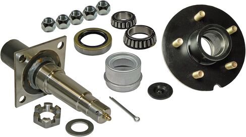 RIGID HITCH INCORPORATED Single - 5-Bolt On 5 Inch Hub Assembly (RD-350055F) Includes (1) Flanged 1-3/8 Inch to 1-1/16 Inch Tapered Spindle & Bearings in Saudi Arabia