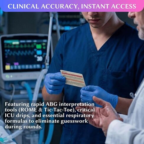 شارة معالج الجهاز التنفسي مع بكرة - 8 بطاقات مرجعية من البولي فينيل كلوريد لأجهزة RT، وICU، وABG، وإعدادات التنفس الصناعي، وNRP وطب الأطفال - أوراق غش مجرى الهواء، وهدايا وإكسسوارات المعالج التنفسي in Kuwait