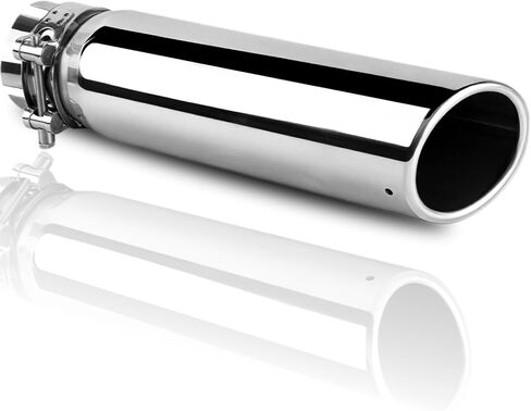 1"-2.5" Inlet Exhaust Tip Adjustable, 1"-2.5" x 3.5" x 6" Black Powder Coated Exhaust Tips, Black Stainless Steel Muffler Tip in Saudi Arabia