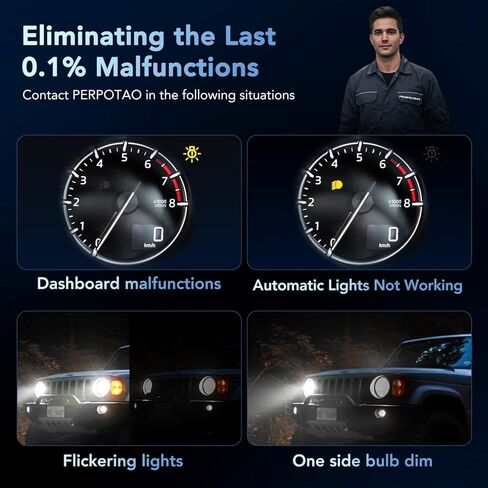لمبة H11/H9/H8 مطورة، عمر افتراضي 60,000 ساعة، سطوع فائق 8X، 46,000 لومن، حجم صغير هالوجين 1:1، 6000 كلفن أبيض، IP68، موصلات ألومنيوم فضائية، قابس سريع، عبوتان in Kuwait