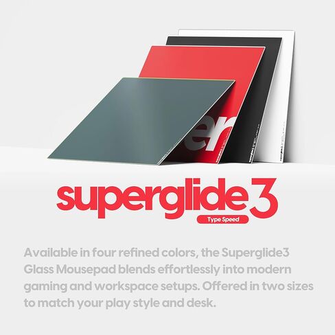Pulsar Gaming Gears Superglide Pad v3 Type-S – Alumino-Silicate Glass Gaming Mouse Pad, Soft R-Edge, Anti-Slip Silicone Base 490mmx420mm (XL, Black) in Saudi Arabia