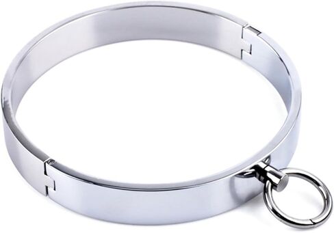Trendy Unisex Fashion Chokers - Polish Shinning Stainless Steel Necklace Punk Choker Collars with O Ring for Bold Style in Saudi Arabia