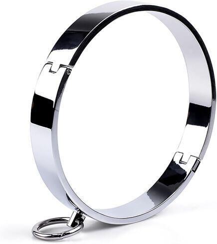 Trendy Unisex Fashion Chokers - Polish Shinning Stainless Steel Necklace Punk Choker Collars with O Ring for Bold Style in Saudi Arabia