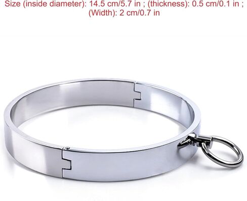 Trendy Unisex Fashion Chokers - Polish Shinning Stainless Steel Necklace Punk Choker Collars with O Ring for Bold Style in Saudi Arabia