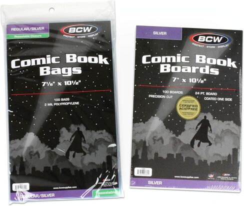 حقيبة هزلية من العصر الفضي قابلة للإغلاق من BCW ولوحة داعمة - 200 قيراط in Saudi Arabia
