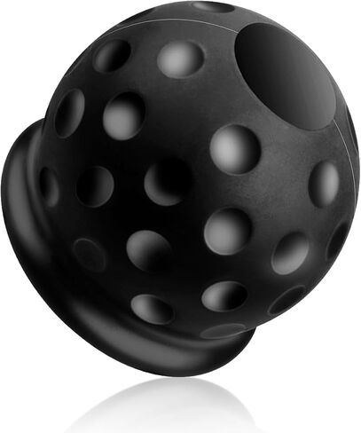 Trailer Ball Head Cover - Soft Rubber Protection for 50mm Hitch Balls, Abrasion-Resistant, Dust-Proof & Stylish - Black (1 Piece) in Kuwait