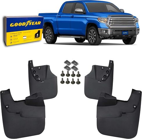 أغطية طين Goodyear لسيارة Toyota RAV4 2019-2025، زوج، بلاستيك حراري عالي التحمل، مقاس مخصص، سهل التركيب، متانة الطريق/الطقس، ملحقات السيارة - GY004737 in Kuwait