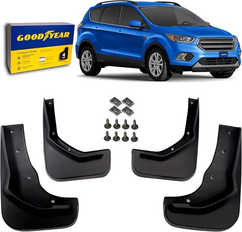 أغطية طين Goodyear لسيارة Toyota RAV4 2019-2025، زوج، بلاستيك حراري عالي التحمل، مقاس مخصص، سهل التركيب، متانة الطريق/الطقس، ملحقات السيارة - GY004737 in Kuwait