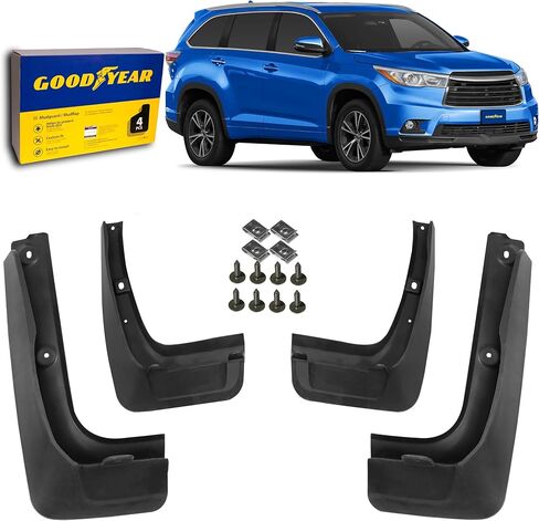 أغطية طين Goodyear لسيارة Toyota RAV4 2019-2025، زوج، بلاستيك حراري عالي التحمل، مقاس مخصص، سهل التركيب، متانة الطريق/الطقس، ملحقات السيارة - GY004737 in Kuwait