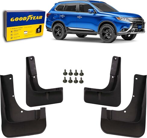 أغطية طين Goodyear لسيارة Toyota RAV4 2019-2025، زوج، بلاستيك حراري عالي التحمل، مقاس مخصص، سهل التركيب، متانة الطريق/الطقس، ملحقات السيارة - GY004737 in Kuwait