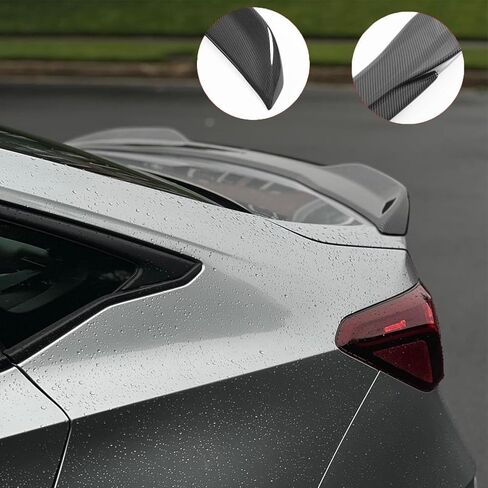 Glossy Black Rear Spoiler Wing Precision-Fit for 2022-2025 Honda Civic Sedan No-Drill Installation Durable ABS Sporty Aerodynamic Trunk Lip Spoiler (Sedan, Carbon Fiber) in Kuwait