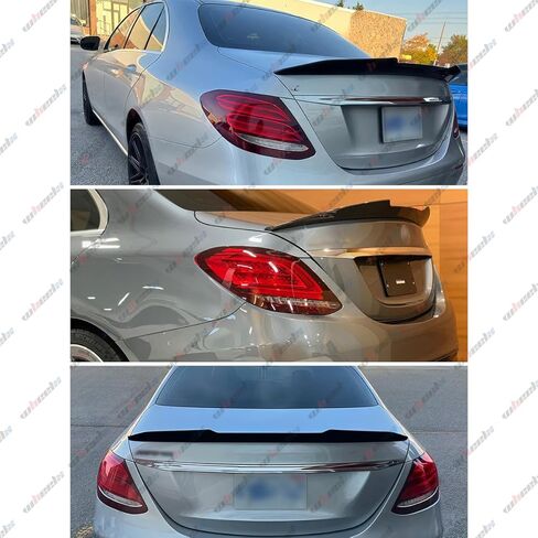 سبويلر خلفي من ألياف الكربون الحقيقي متوافق مع سيارة مرسيدس بنز C-Class W205 سيدان 2015-2021، جناح الشفاه ذو الركل العالي من طراز PSM يناسب C63 C180 C200 C250 C300 C43 AMG in Saudi Arabia