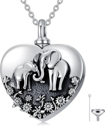 Tree of Life Urn Necklace for Ashes, S925 Sterling Silver Cross Crucifix Heart Pendant Cremation Jewelry with Funnel Filler Memorial Keepsake Gifts for Women Men in Saudi Arabia