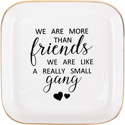 أفضل صديق هدايا عيد ميلاد الصداقة للنساء صينية المجوهرات، الصداقة التخرج عيد الميلاد زميل العمل أفضل الهدايا لأفضل صديق BFF عيد ميلاد مجوهرات خاتم صينية طبق in Kuwait