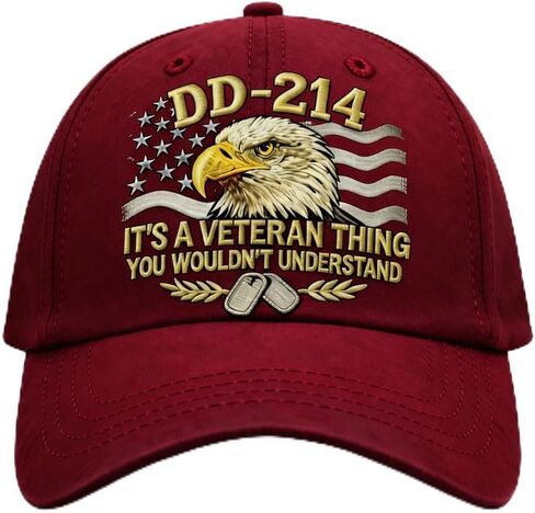 DD-214 Veteran Hat for Men DD-214 Embroidered Military Baseball Cap Veteran and Army Hats for Men Military Service Pride Gift in Saudi Arabia