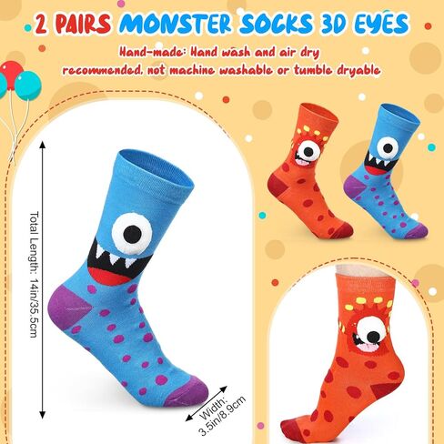 Ramede 2 Pairs Funny Christmas Socks Crazy Silly Socks for Women Men 3D Eyes Sock Novelty Gag Stocking Gifts for Birthday in Saudi Arabia