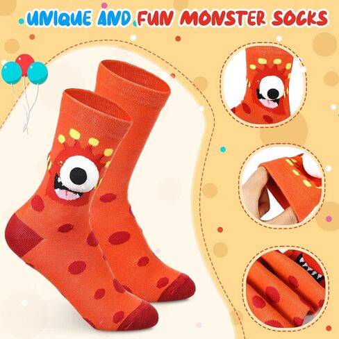Ramede 2 Pairs Funny Christmas Socks Crazy Silly Socks for Women Men 3D Eyes Sock Novelty Gag Stocking Gifts for Birthday in Saudi Arabia