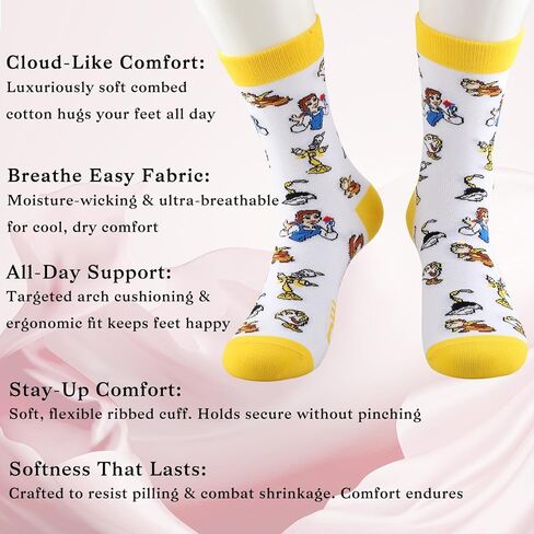 BWWKTOP Princess Socks Movie Fans Gift Tale As Old As Time Socks Beast & Princess Merch in Saudi Arabia