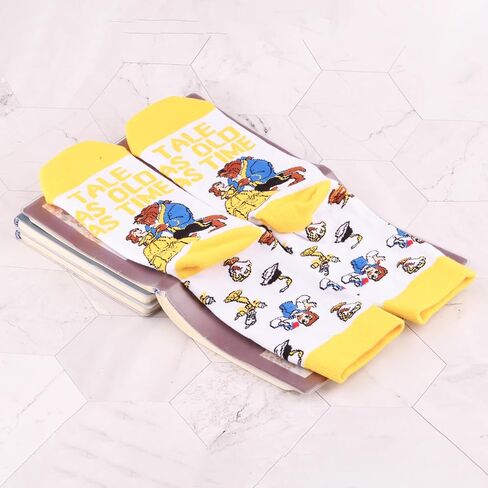 BWWKTOP Princess Socks Movie Fans Gift Tale As Old As Time Socks Beast & Princess Merch in Saudi Arabia