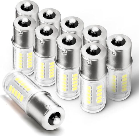 1156 BA15S LED Bulbs 12-24V, 1141 1003 7506 6000K Daylight White, Low Voltage Bayonet Single Contact, 5W 500LM Replacement For RV Landscape Interior Lights Camper Marine Boat Trailer Lights, 4Pack in Saudi Arabia