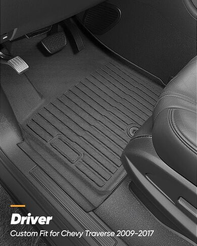 All Weather Floor Mats & Cargo Liner Custom Fit for Chevy Traverse 2009-2017 (Only Fits Captain's Chairs), Front 2nd Backrest Trunk Mats for Buick Enclave 2009-2017, TPE Anti-Slip Car Accessories in Saudi Arabia