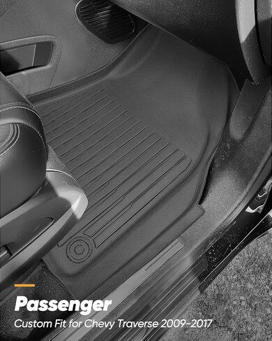 All Weather Floor Mats & Cargo Liner Custom Fit for Chevy Traverse 2009-2017 (Only Fits Captain's Chairs), Front 2nd Backrest Trunk Mats for Buick Enclave 2009-2017, TPE Anti-Slip Car Accessories in Saudi Arabia