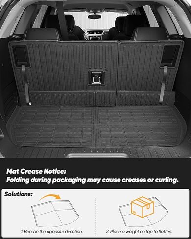 All Weather Floor Mats & Cargo Liner Custom Fit for Chevy Traverse 2009-2017 (Only Fits Captain's Chairs), Front 2nd Backrest Trunk Mats for Buick Enclave 2009-2017, TPE Anti-Slip Car Accessories in Saudi Arabia